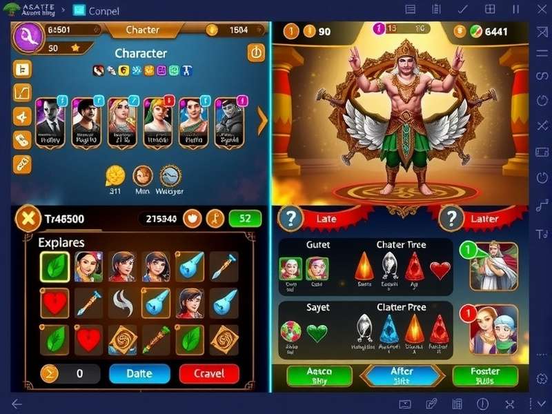 Agate Ascent King character progression interface showing skill trees and equipment slots